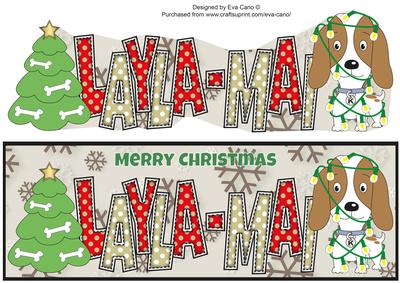 Kosmo the Dog Christmas Layla-mai Large Dl