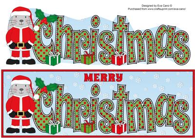 Rabbit Santa Christmas Large Dl
