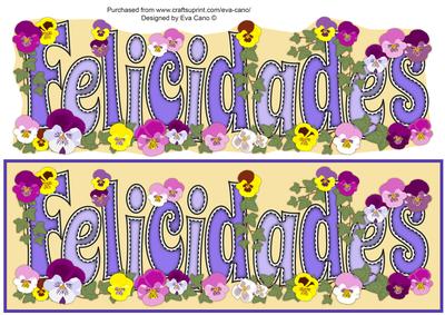 Bright Flowers Felicidades Large Dl