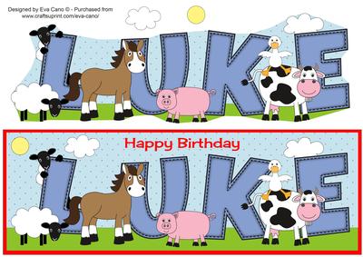 Farm Animals Luke Large Dl
