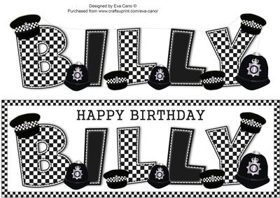 Police Hats Billy Large Dl
