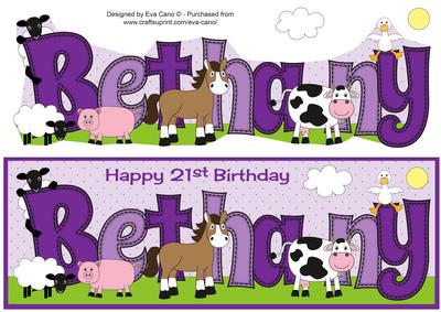 Farm Animals Bethany 21st Large Dl