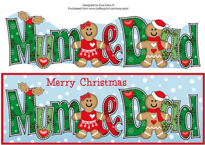 Gingerbread Couple Mum & Dad Large Dl