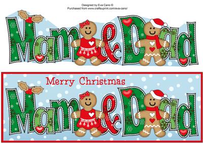 Gingerbread Couple Mam & Dad Large Dl