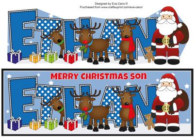 Santa and His Reindeers Ethan Son Large Dl