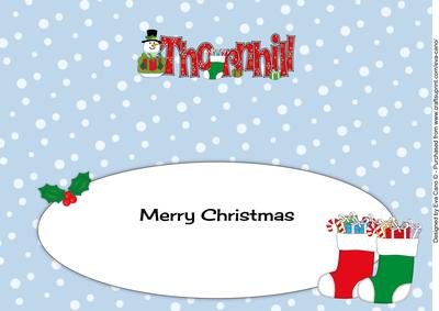 Merry Christmas from Thornhill Snowman Large Dl 2 Insert