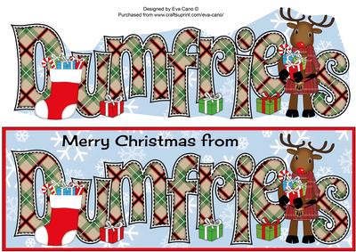 Merry Christmas from Dumfries Rudolf Large Dl