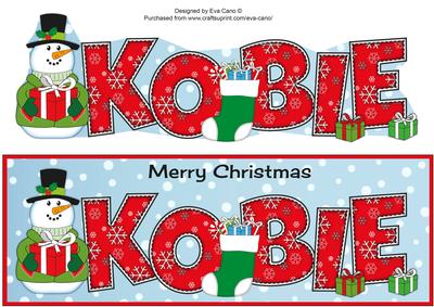 Snowman in Jacket Kobie Large Dl