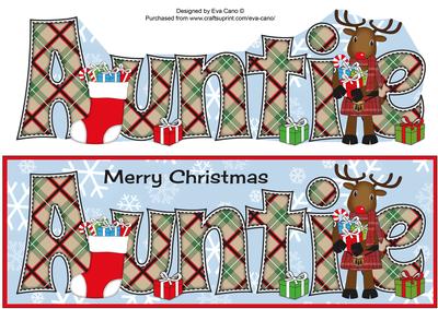 Scottish Rudolf the Reindeer Auntie Large Dl
