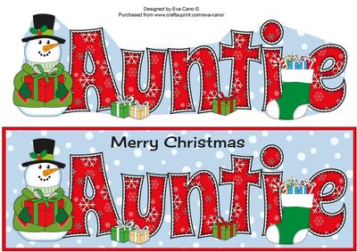 Snowman in Jacket Auntie Large Dl