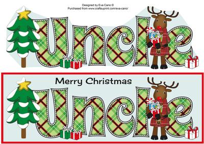 Scottish Rudolf the Reindeer Uncle Large Dl