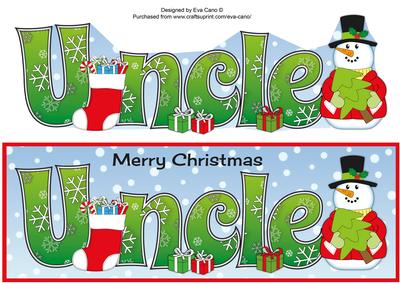 Snowman in Jacket with Tree Uncle Large Dl
