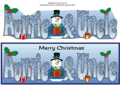 Snowman in Jacket Auntie & Uncle Large Dl