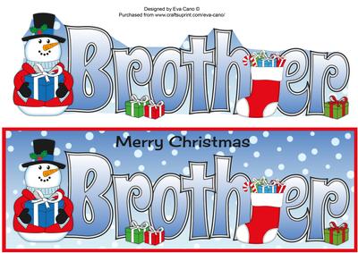Snowman in Jacket Brother Large Dl