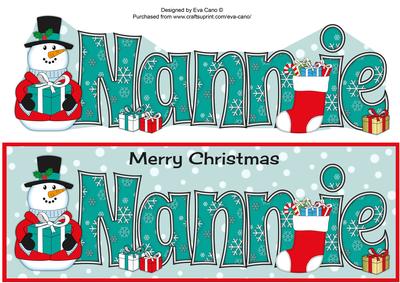 Snowman in Jacket Nannie Large Dl