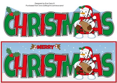 Scottish Snowman Piper Christmas Large Dl 2