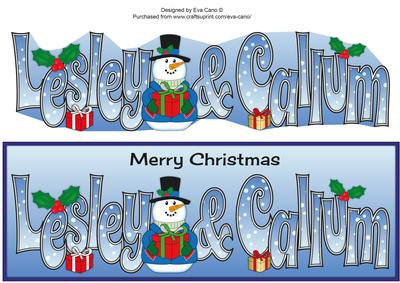 Snowman in Jacket Lesley & Callum Large Dl