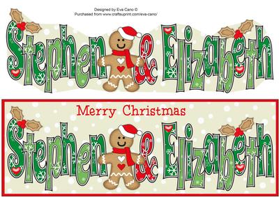 Gingerbread Man Stephen & Elizabeth Large Dl
