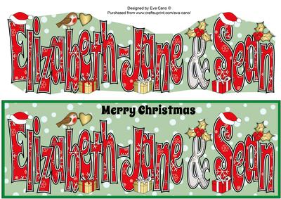 Christmas Names Elizabeth-jane & Sean Large Dl