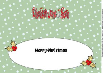 Christmas Names Elizabeth-jane & Sean Large Dl Insert