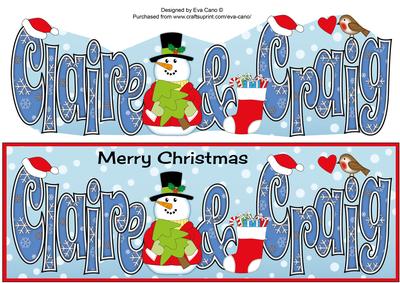 Christmas Names Claire & Craig Large Dl
