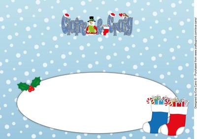 Christmas Names Claire & Craig Large Dl Insert