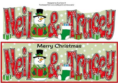 Christmas Names Neil & Tracey Large Dl
