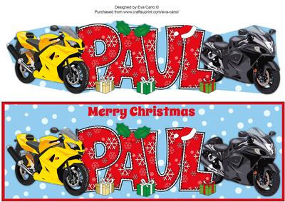 Christmas Motorbikes Paul Large Dl