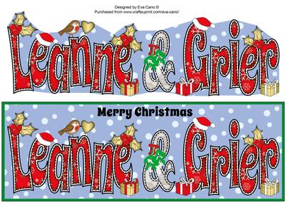 Christmas Names Leanne & Grier Large Dl