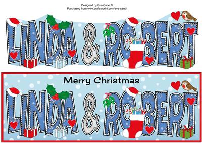Christmas Names Linda & Robert Large Dl