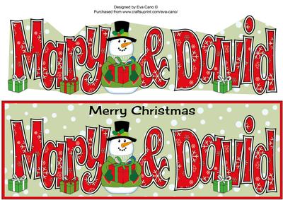 Christmas Names Mary & David Large Dl