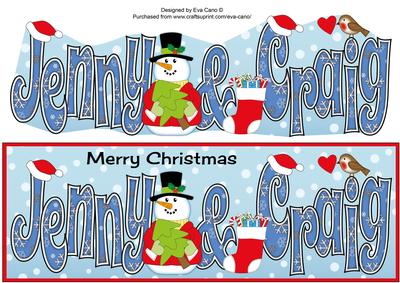 Christmas Names Jenny & Craig Large Dl