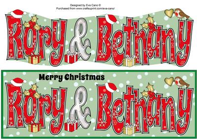 Christmas Names Rory & Bethany Large Dl