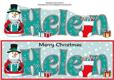 Snowman in Jacket Helen Large Dl