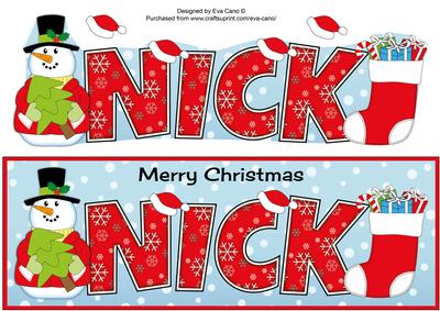 Snowman Nick Large Dl