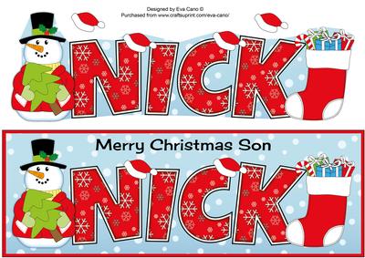 Snowman Son Nick Large Dl