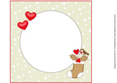 Blank Insert for 8x8 Gingerbread Christmas Son & Family