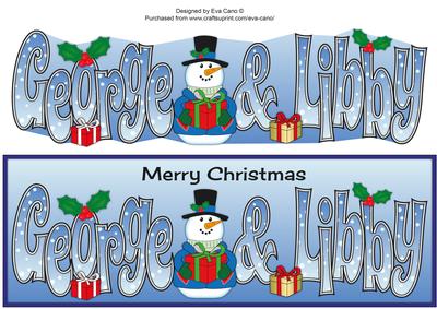 Snowman in Jacket George & Libby Large Dl