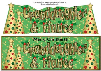 Buttons Christmas Trees Granddaughter & Fiance Large Dl