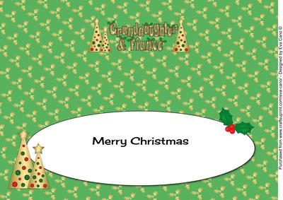 Buttons Christmas Trees Granddaughter & Fiance Large Dl Inse