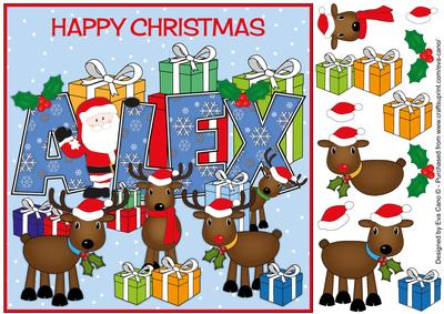 8x8 Christmas Names Alex