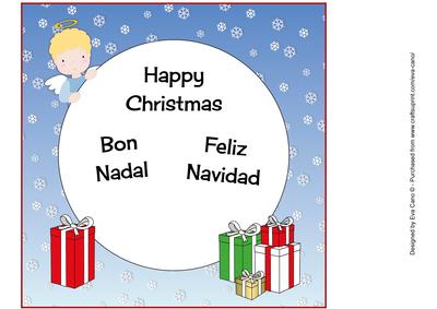 Insert for 8x8 Christmas Names Vicky & Felipe