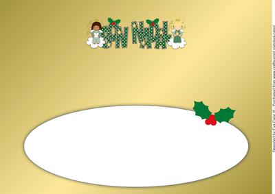Christmas Angels Bon Nadal Large Dl Blank Insert