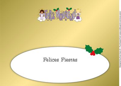 Christmas Angels Feliz Navidad Large Dl Insert