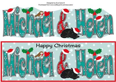 Christmas Names Michael & Helen Large Dl
