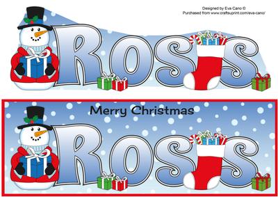 Snowman in Jacket Ross Large Dl