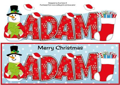 Snowman Adam Large Dl