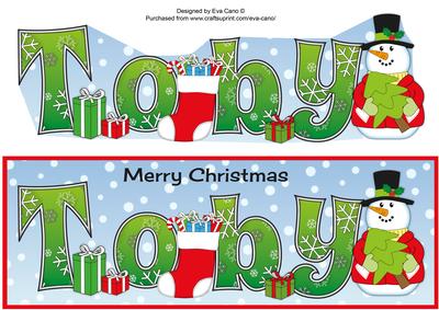 Snowman in Jacket with Tree Toby Large Dl