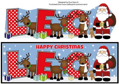 Santa and His Reindeers Leo Large Dl