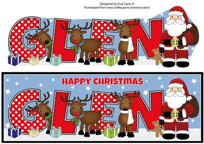 Santa and His Reindeers Glen Large Dl